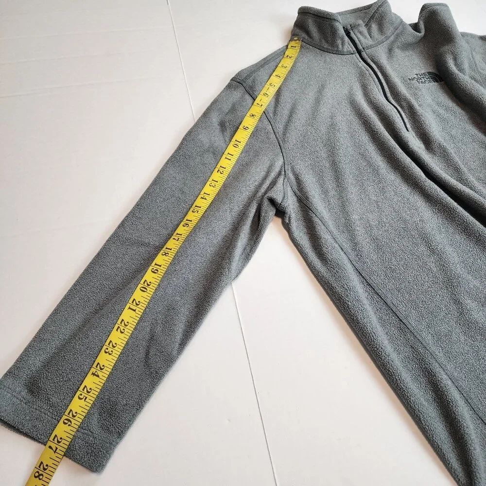 The North Face Men M Glacier 1/4 zip Fleece Pullover Gray